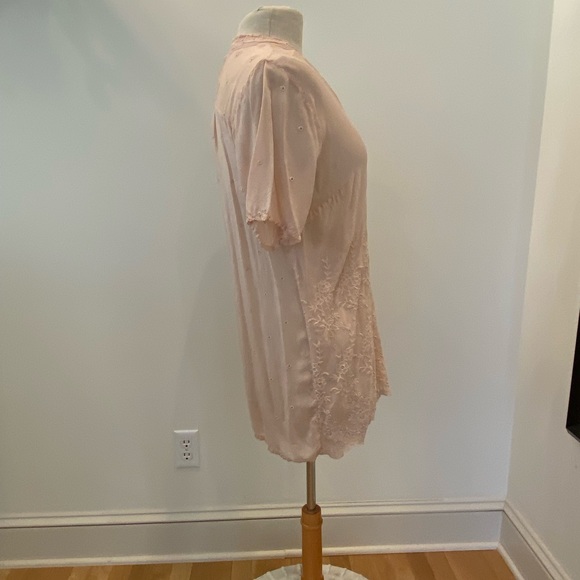 Johnny Was Womens Short Sleeve Melon Tunic w Tonal Embroidery/ Size M - Picture 6 of 10